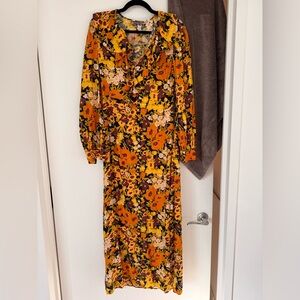 & Other Stories Vibrant Floral Long Sleeve Dress